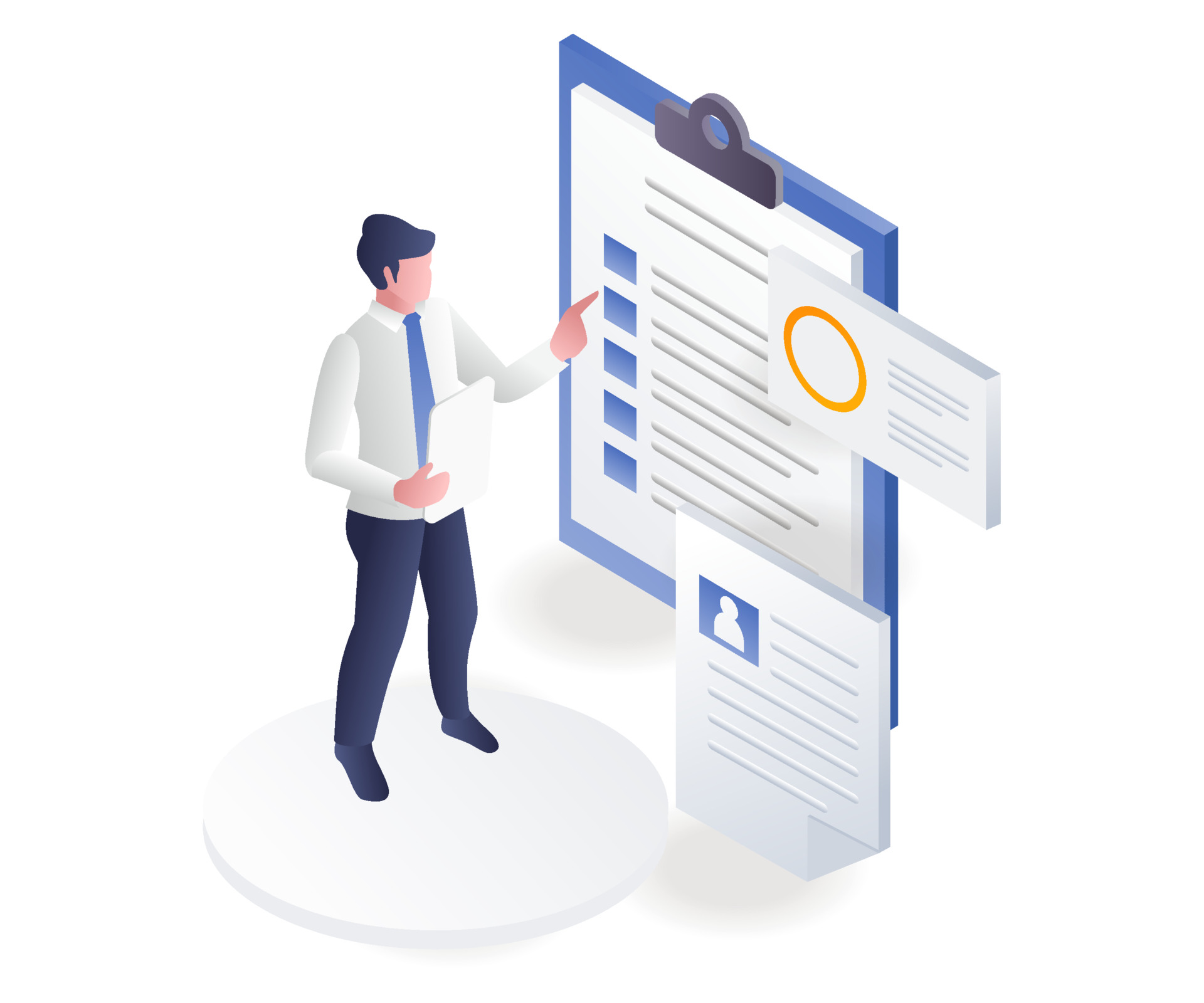 Project management planning illustration